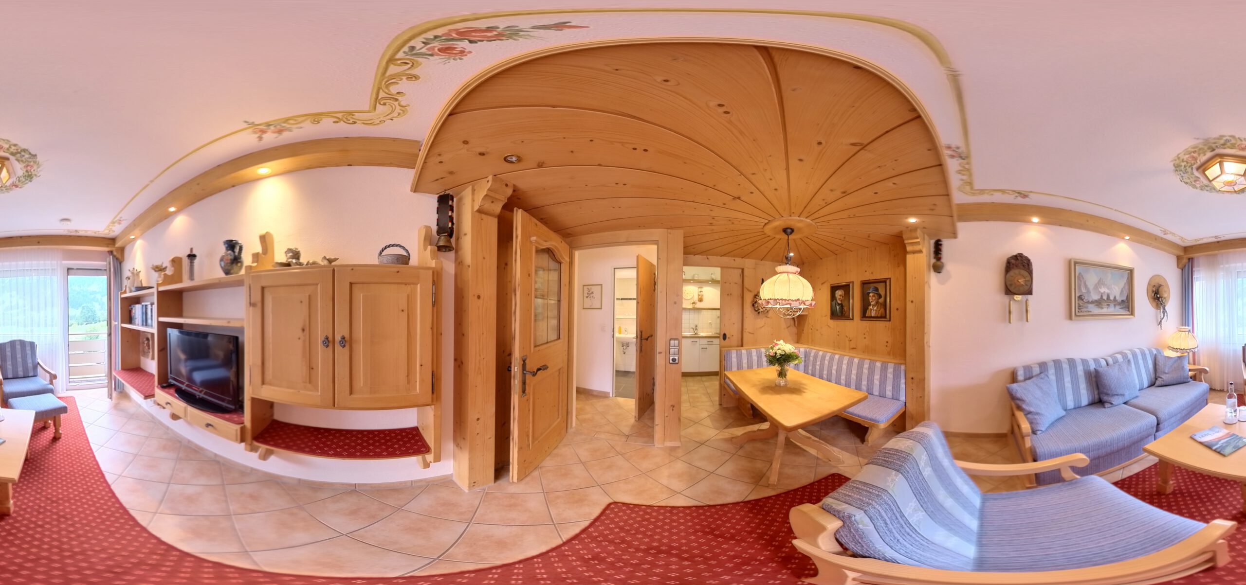 Moderner Wohnzimmerbereich in einem Appartement